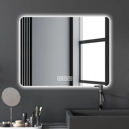 28 Inch LED Bathroom Mirror With Backlit Anti Fog