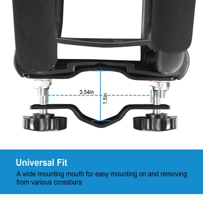 GemGear universal J-Bar kayak carrier with 2 tie-down straps, black roof rack clamps on Tampa Home & Garden Store