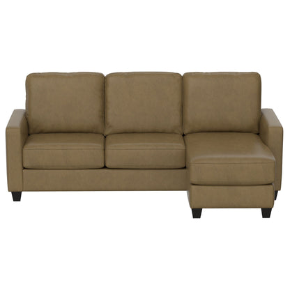 Brown Sofa And Chaise With Usb Charging Console