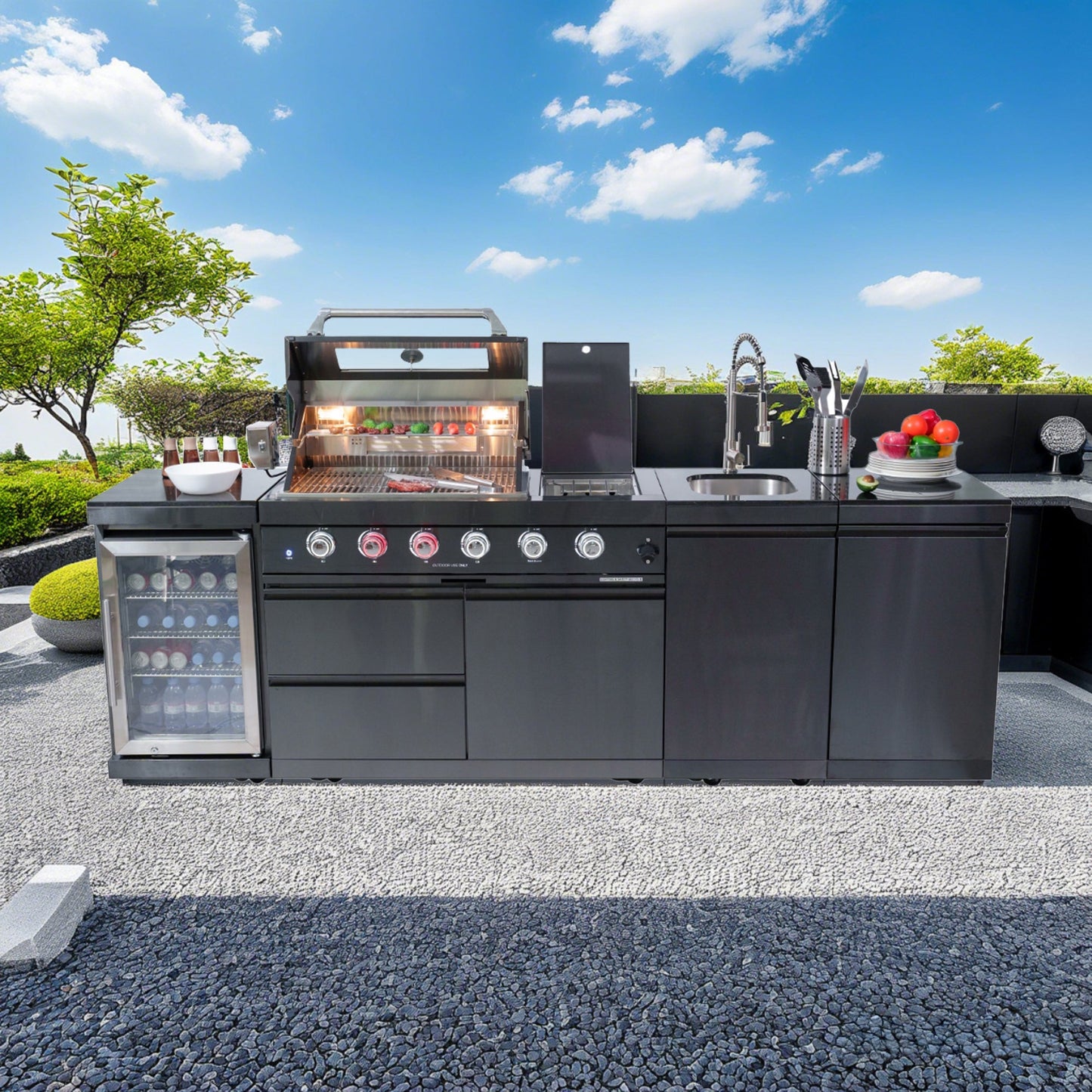46 Inch Deluxe Stainless Steel Gas Kitchen Grill