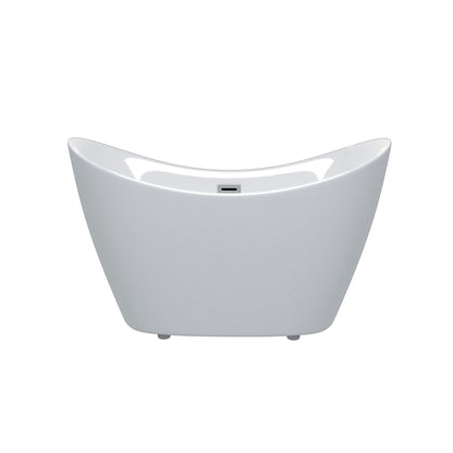 Freestanding white bathtub with overflow and ergonomic curved design, HouseOfZazla on Tampa Home & Garden Store