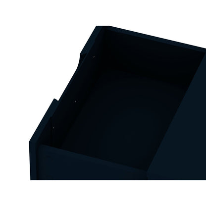 2 Drawer Nightstand with Durable Splayed Legs in dark navy finish, open drawer interior on Tampa Home & Garden Store
