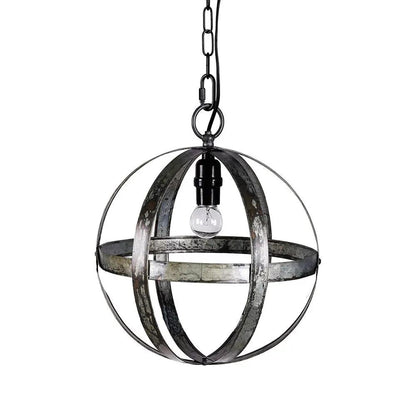 Metal Chandelier With Adjustable Chain Gray