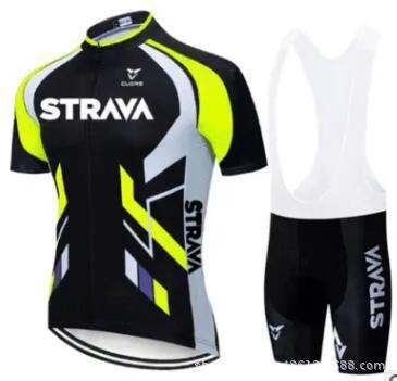 Red Cycling Jersey With Short Sleeve Bib Shorts