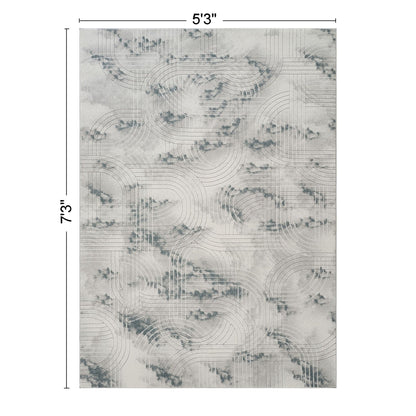 Ultra Soft Geometric Rug In Ivory And Gray by HouseOfZazla, contemporary area rug on Tampa Home & Garden Store