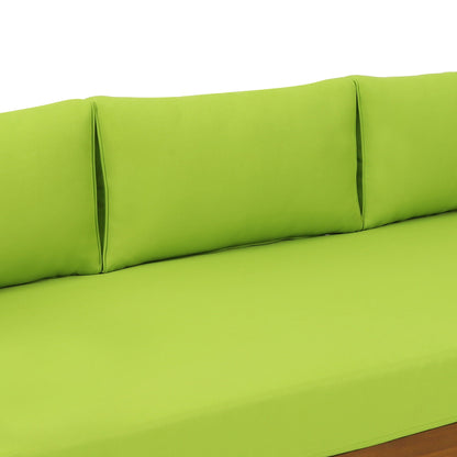 Claremont 3 Seater Daybed lime green water resistant cushions with visible seam divisions on Tampa Home & Garden Store