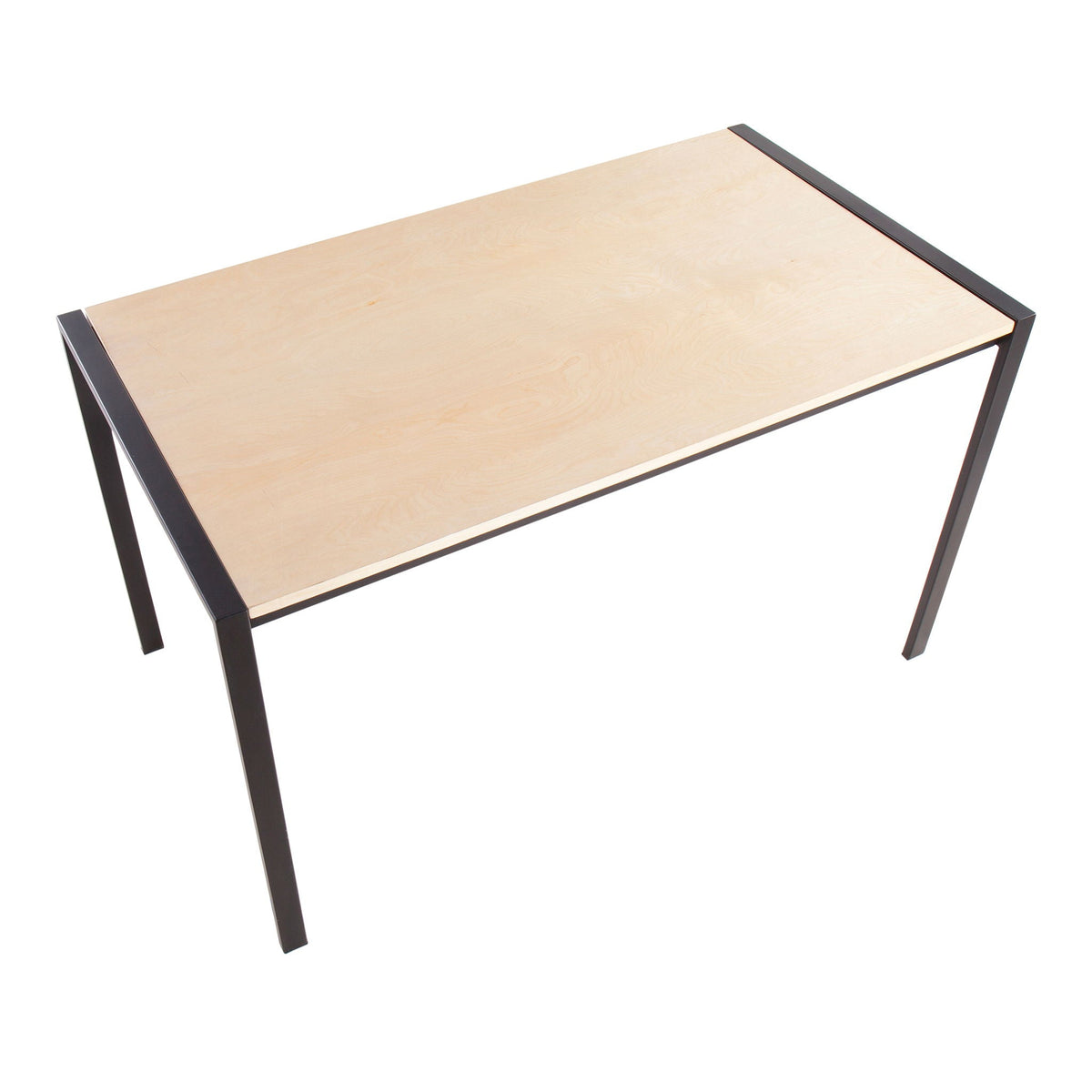 Fuji modern dining table with wood top and black steel frame on Tampa Home & Garden Store