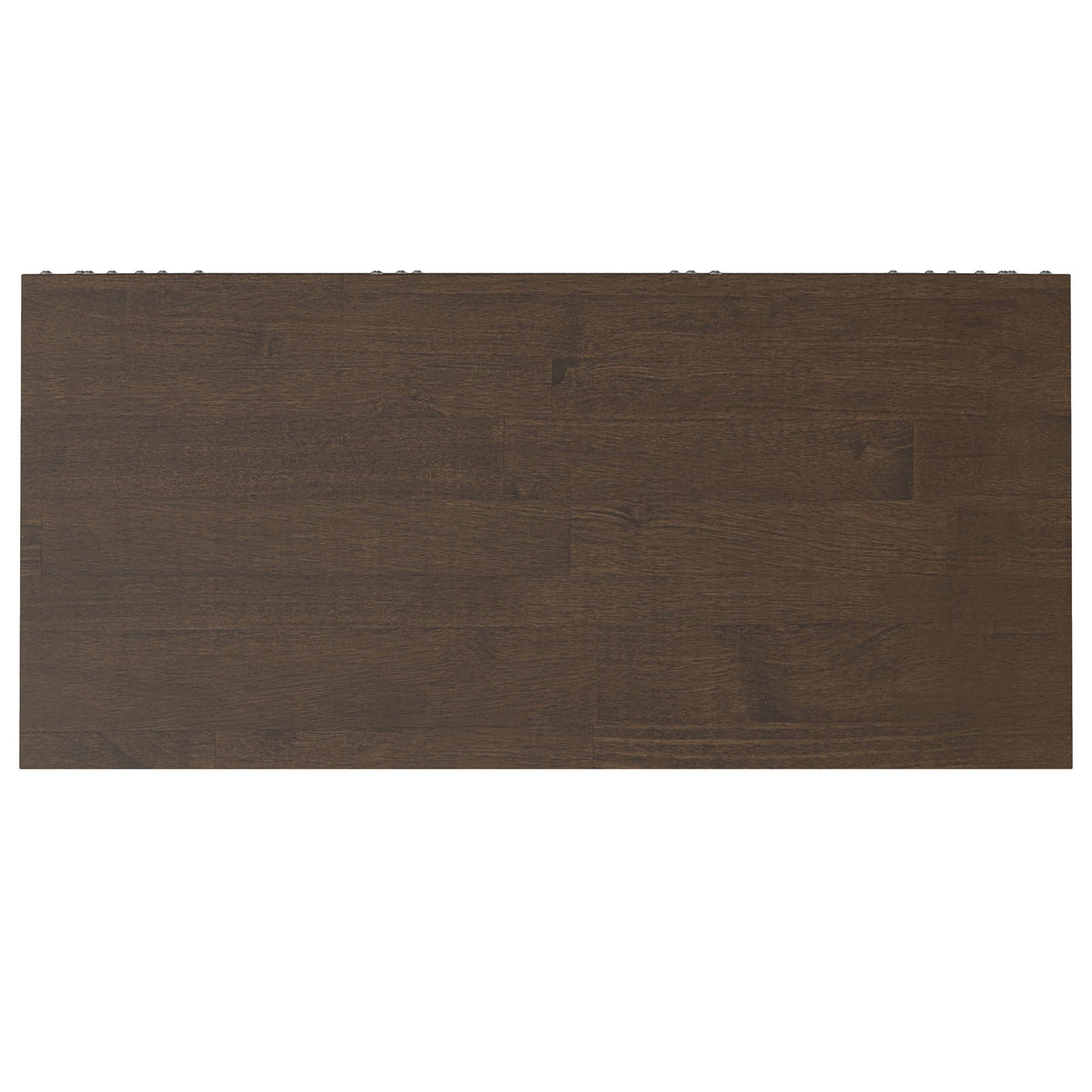 Handcrafted mid-century bookcase base panel in dark walnut wood grain on Tampa Home & Garden Store