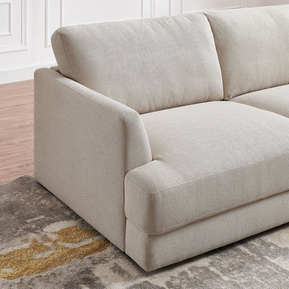 Glander comfortable cozy sectional sofa in beige textured fabric for modern living spaces on Tampa Home & Garden Store