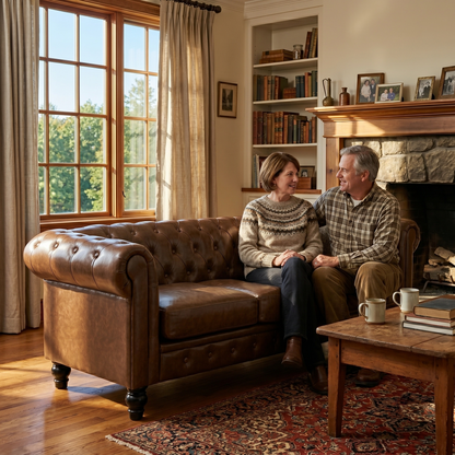 Elegant Tufted Sofa and Luxurious Comfort