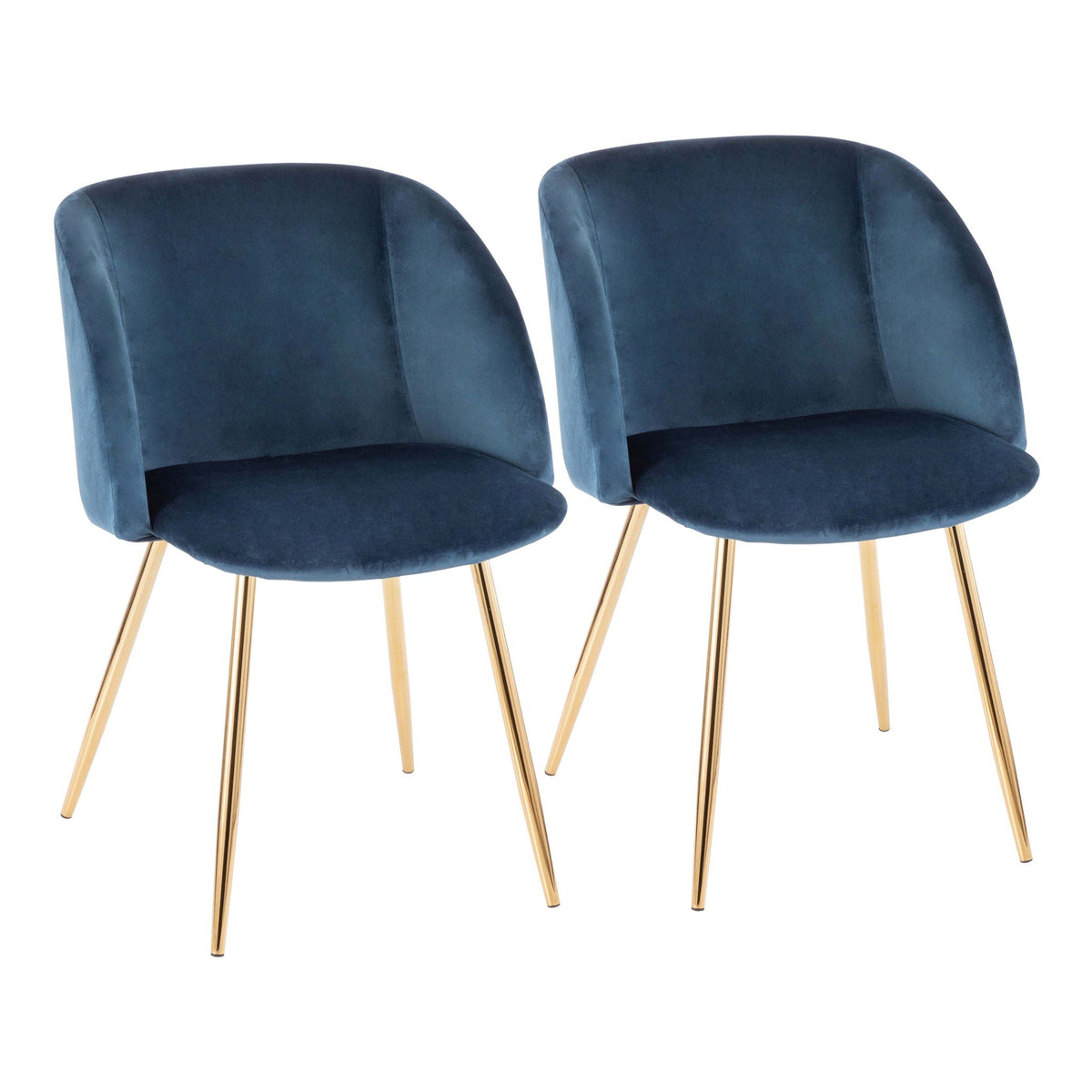 Contemporary Elegant Design Chair Set with padded blue velvet seats, 2 chairs HouseOfZazla on Tampa Home & Garden Store
