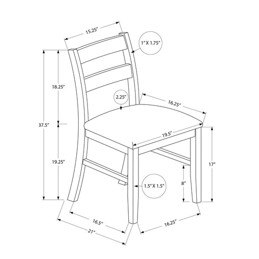 Dining chair set of 2 upholstered brown with wood legs by Unique Piece Furniture on Tampa Home & Garden Store