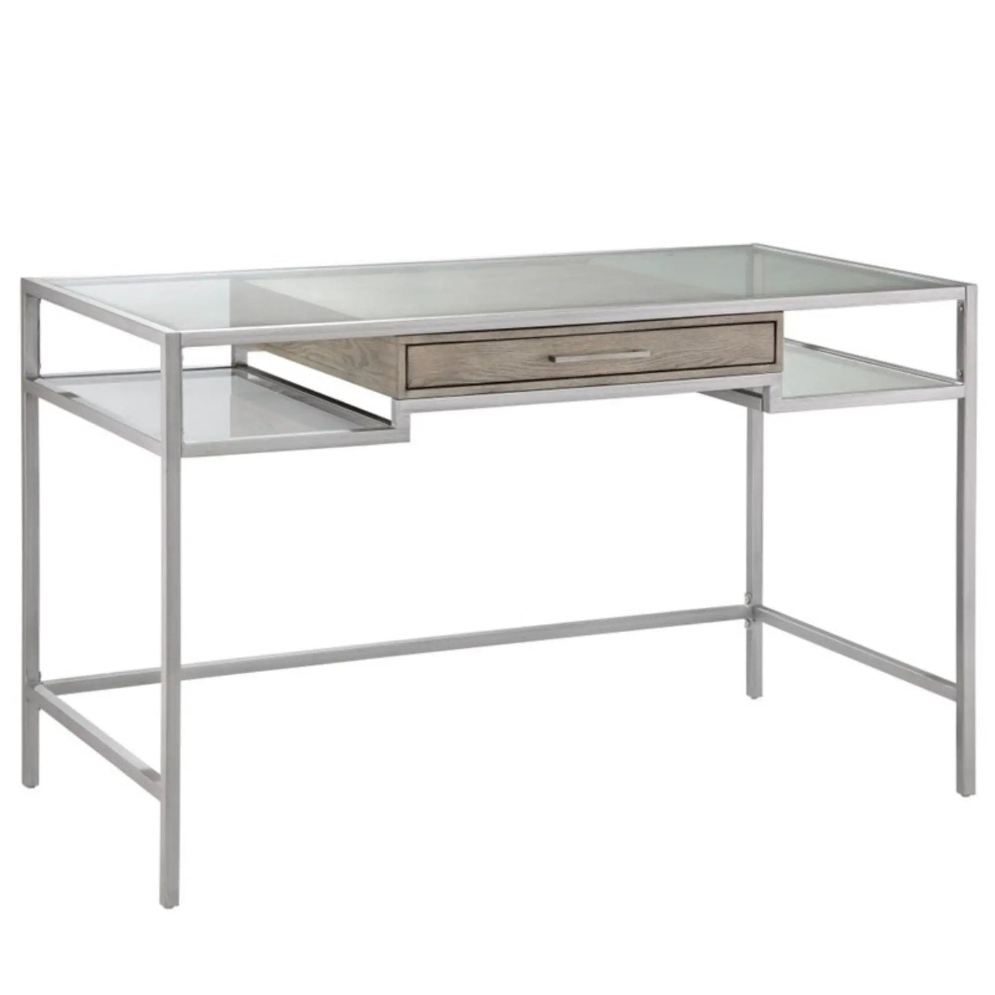 Adela Writing Desk in Antique Silver Finish