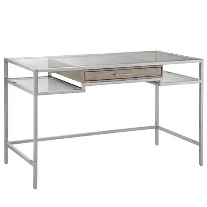 Adela Writing Desk in Antique Silver Finish