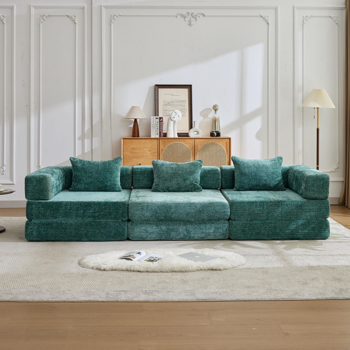 Convertible Floor Sofa Bed futon sofa teal modular sectional with cushions HouseOfZazla on Tampa Home & Garden Store