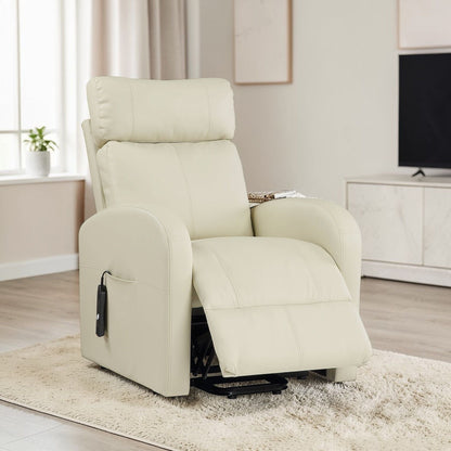 Ricardo power motion recliner with lift in cream upholstery, HouseOfZazla on Tampa Home & Garden Store