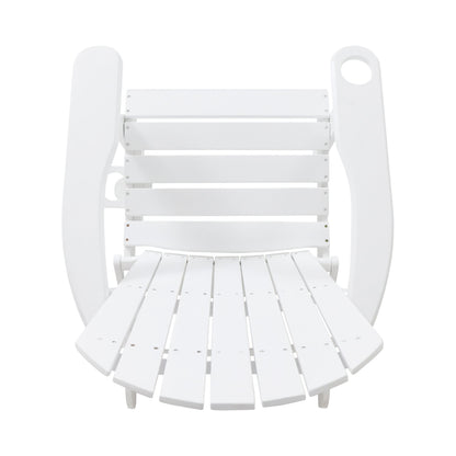 Zenithia outdoor foldable Adirondack chair white with 2 cup holders on Tampa Home & Garden Store