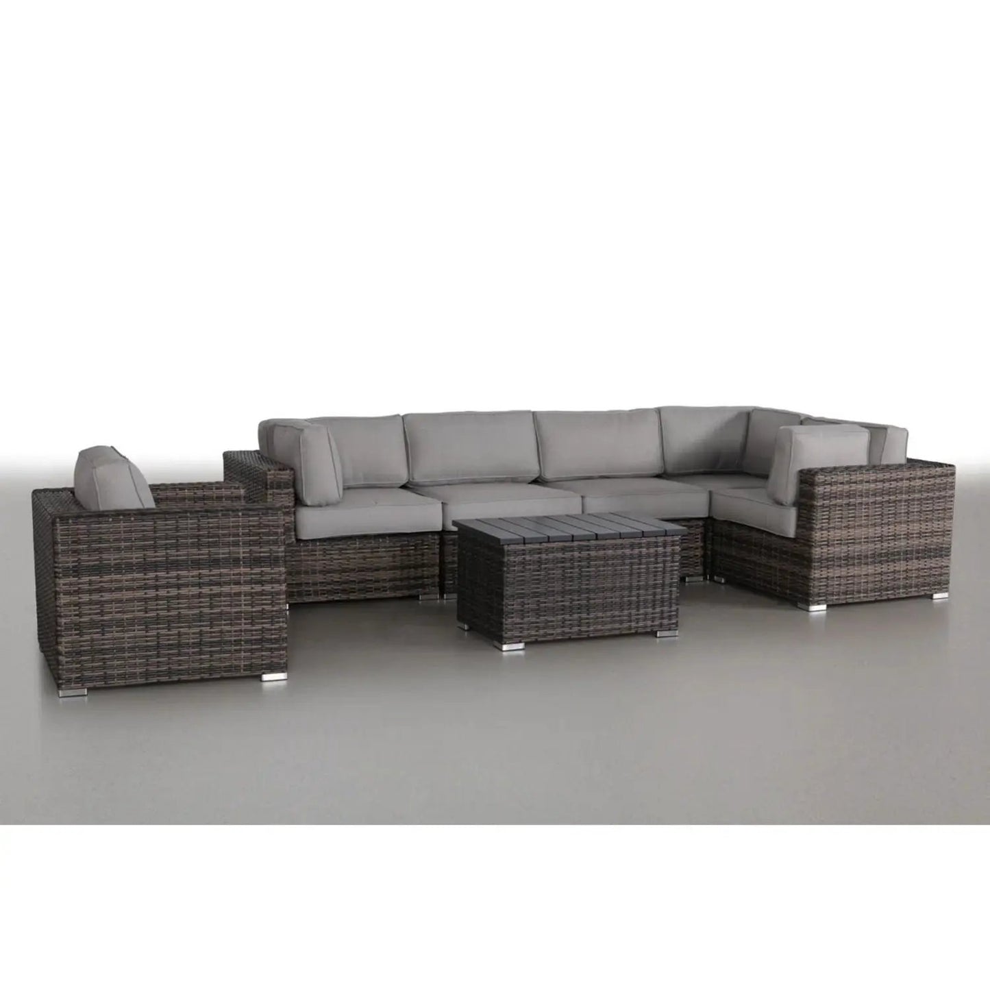 Stylish Entertainment Sectional Set wicker 3-piece seating by Unique Piece Furniture on Tampa Home & Garden Store