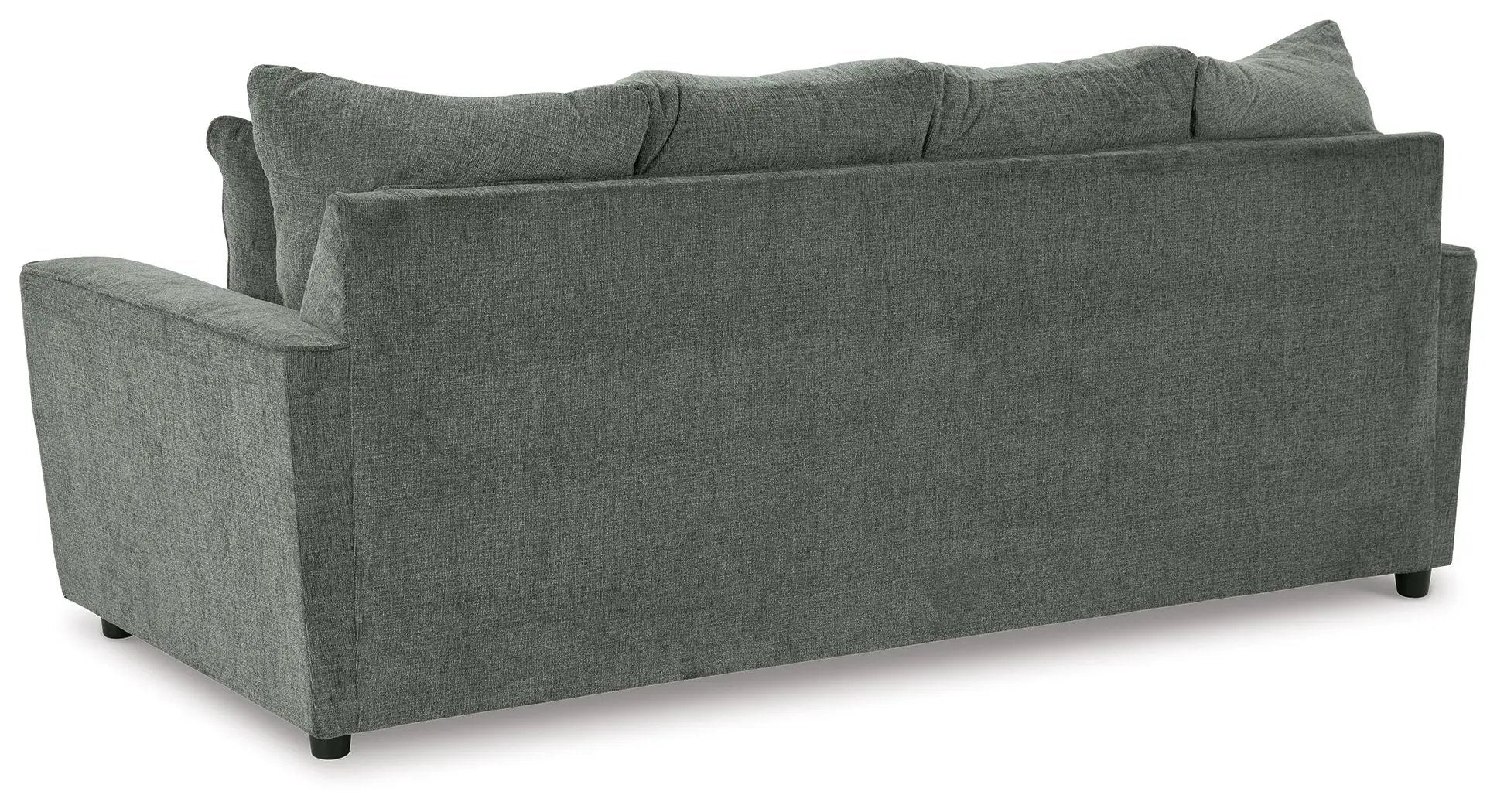 Stairatt Sofa, gray textured stationary sofa with three back cushions and upholstered arms on Tampa Home & Garden Store