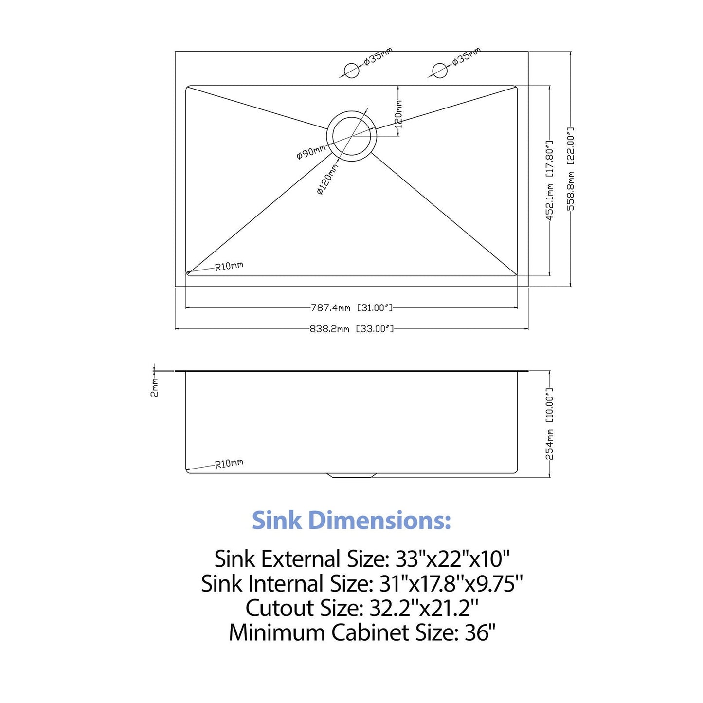 Drop In Kitchen Sink With Faucet And Dispenser