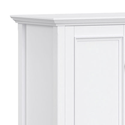 Amherst 4-Door Storage Cabinet white accent cabinet with paneled doors and decorative molding on Tampa Home & Garden Store