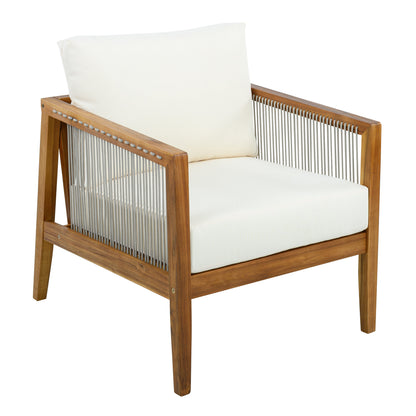 Acacia Outdoor Club Chair and Rope Back Seat