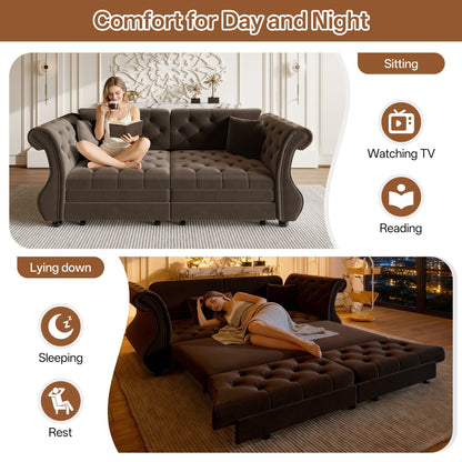 Oversized Chesterfield Sofa and a Pull Out Bed