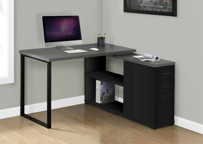 L Shaped Computer Desk with Storage Drawers