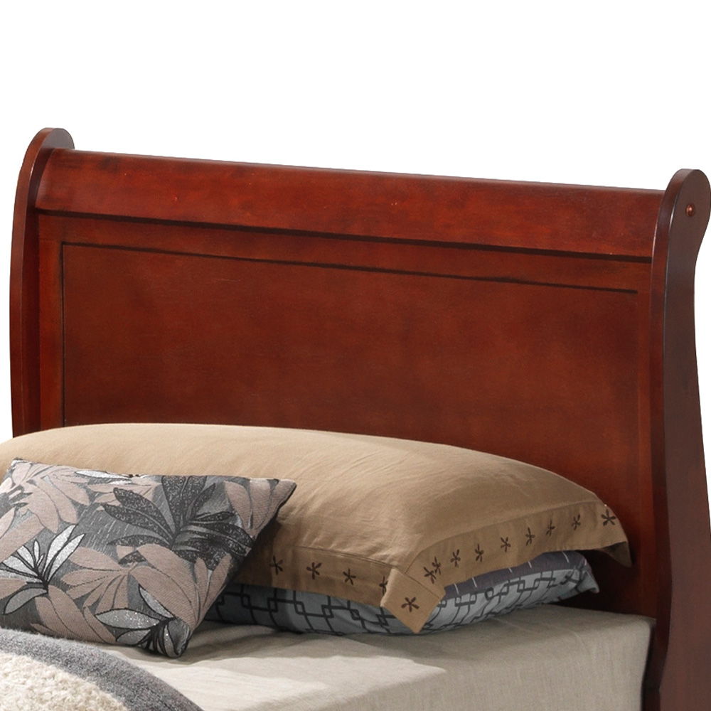 Premium Panel Sleigh Bed with Low Footboard