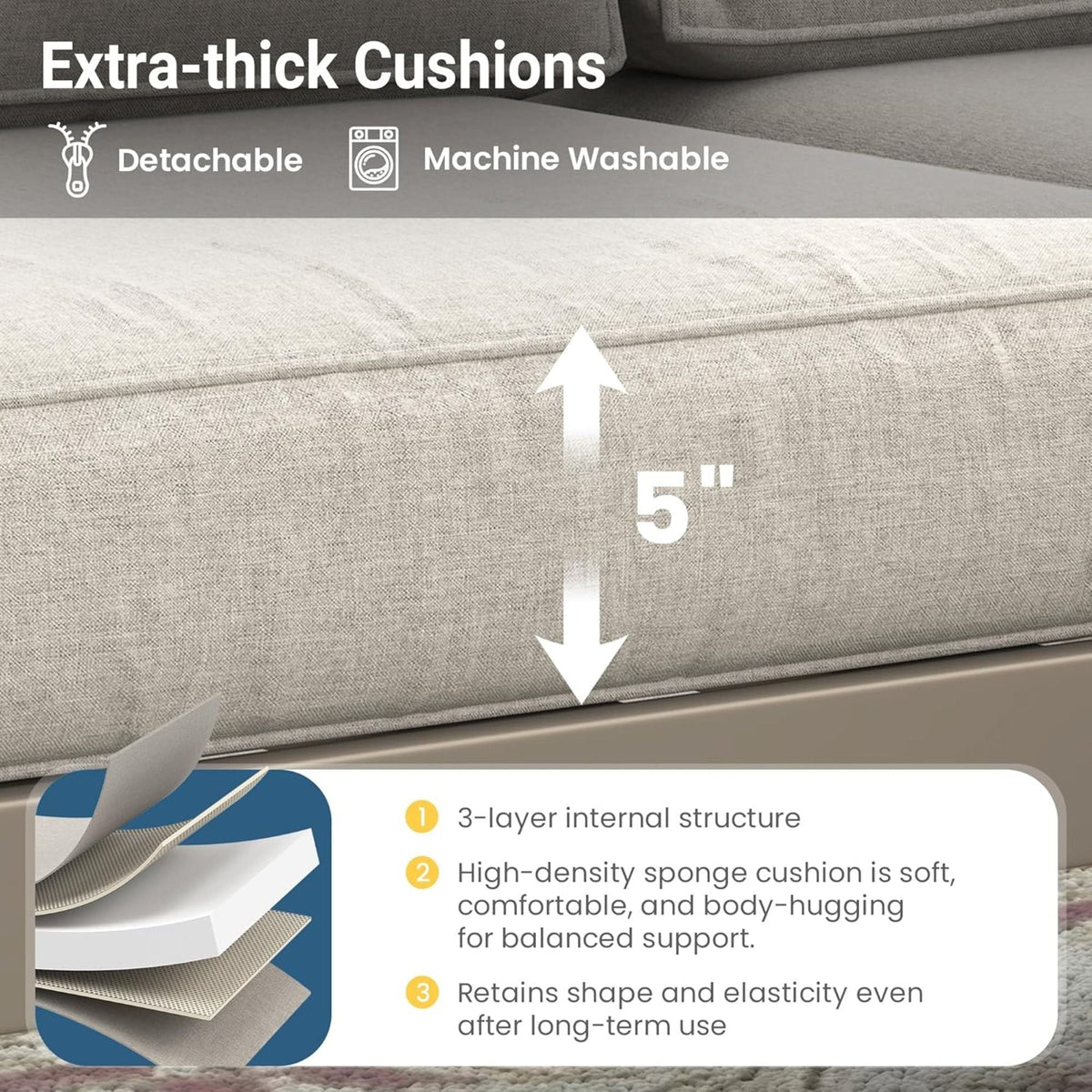 All Weather Patio Chairs and Thick Foam Cushions