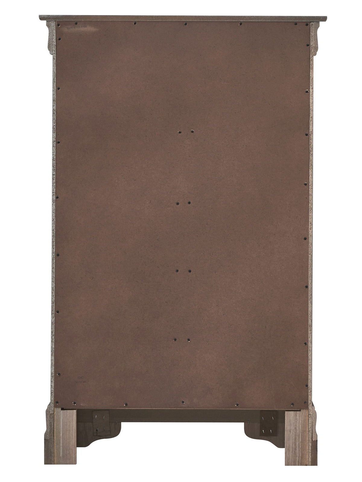 HouseOfZazla Embossed X Design Accent Chest back view with legs on Tampa Home & Garden Store