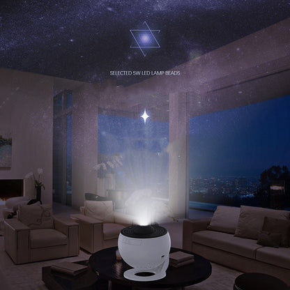 Night Light Galaxy Projector by My Store, white spherical lamp with 360 rotate starry sky on Tampa Home & Garden Store