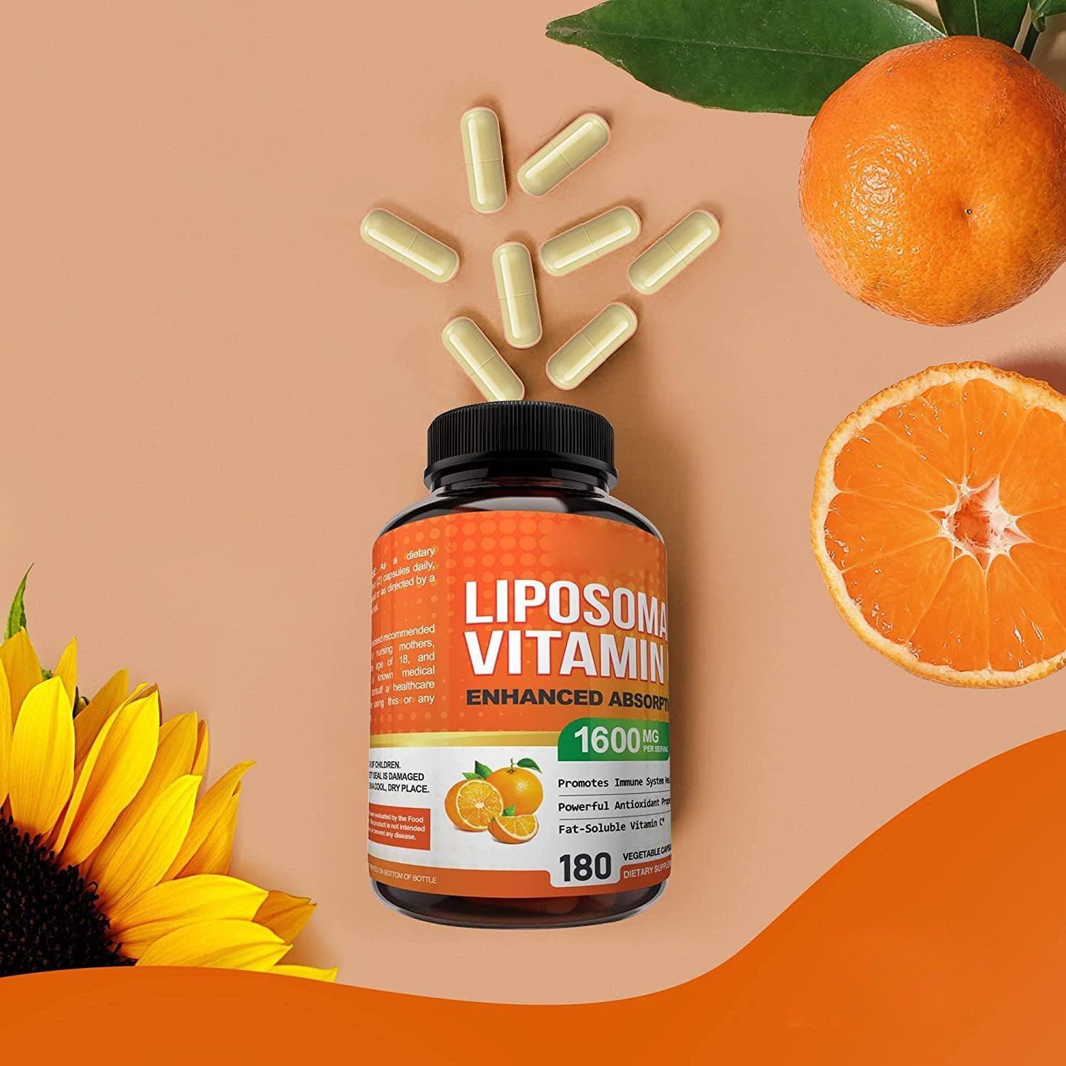 Perfecsy Liposomal Vitamin C capsules bottle with orange label and 180 capsules on Tampa Home & Garden Store
