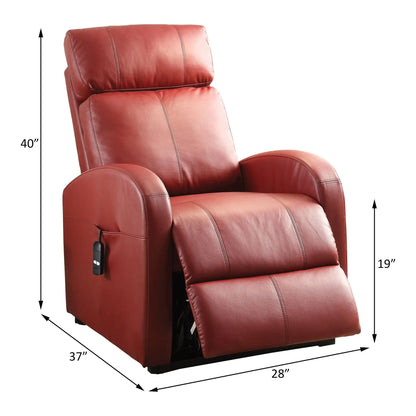Ricardo power motion recliner with lift in red leather by Unique Piece Furniture on Tampa Home & Garden Store
