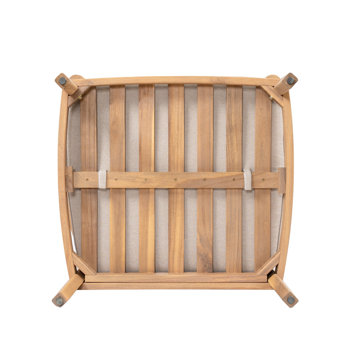 Mallorca Acacia Wood Outdoor Club Chair with Seat Cushion, light gray cushion, HouseOfZazla on Tampa Home & Garden Store