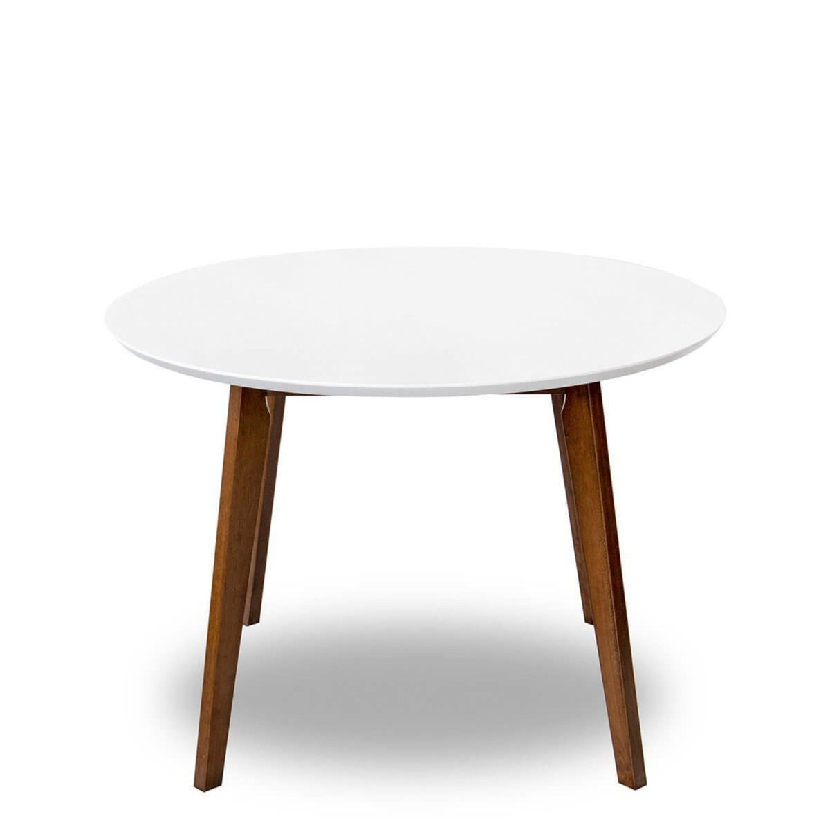 White wood round dining table with water-resistant finish HouseOfZazla on Tampa Home & Garden Store