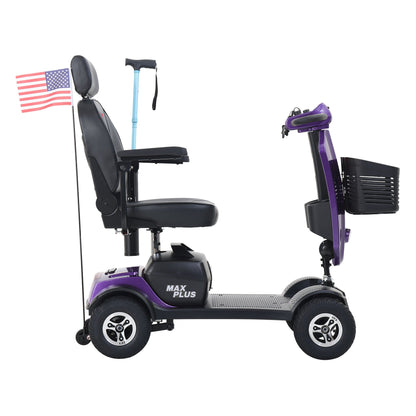 Compact 4 Wheel Mobility Scooter and a Basket
