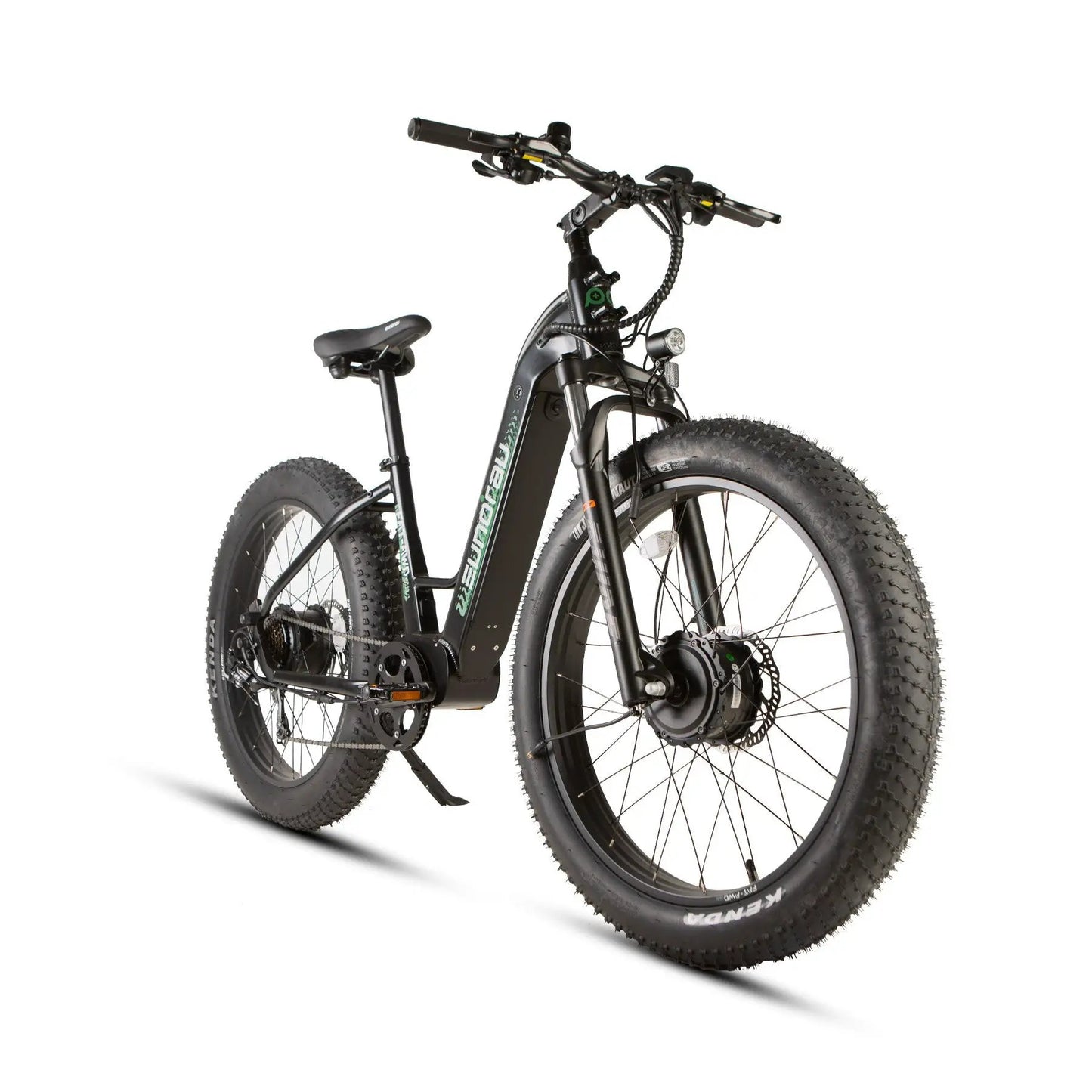 Eunorau Fat AWD 26in electric bike with fat tires, black frame on Tampa Home & Garden Store