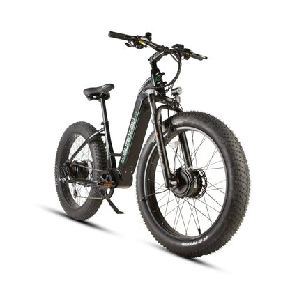Eunorau Fat AWD 26in electric bike with fat tires, black frame on Tampa Home & Garden Store