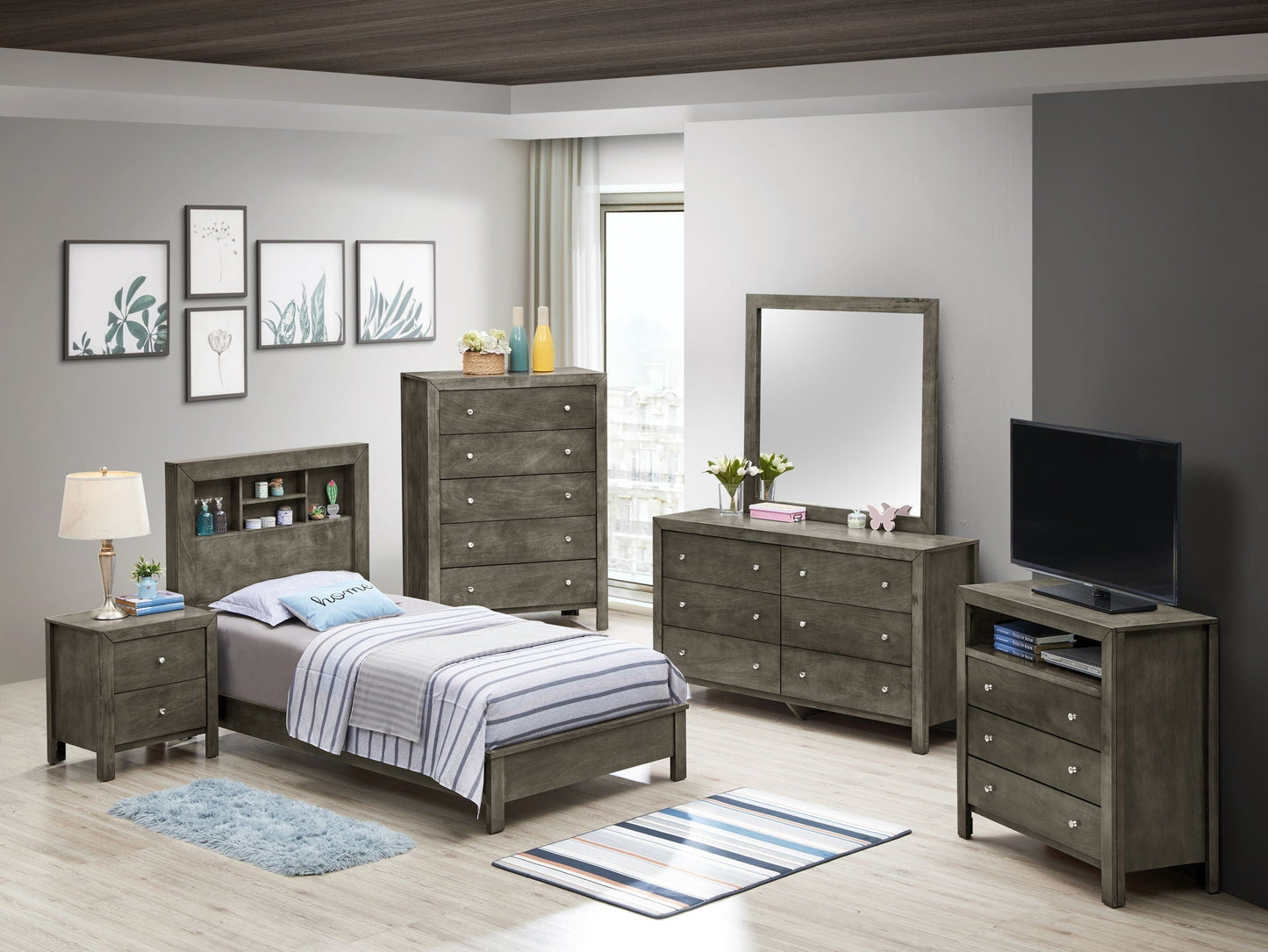 Stylish and Transitional Wooden Bed Frame