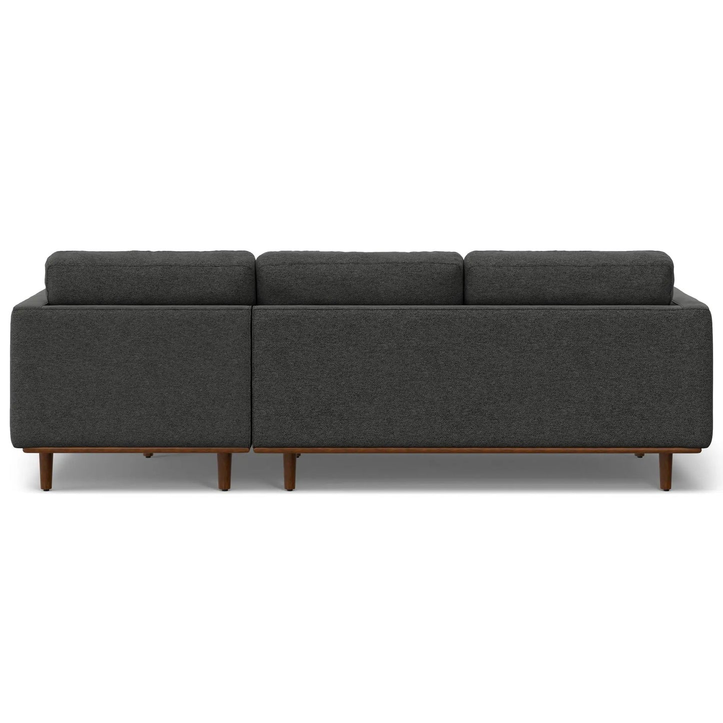 Morrison Upholstered Sectional Sofa, charcoal gray fabric, wooden legs by Unique Piece Furniture on Tampa Home & Garden Store
