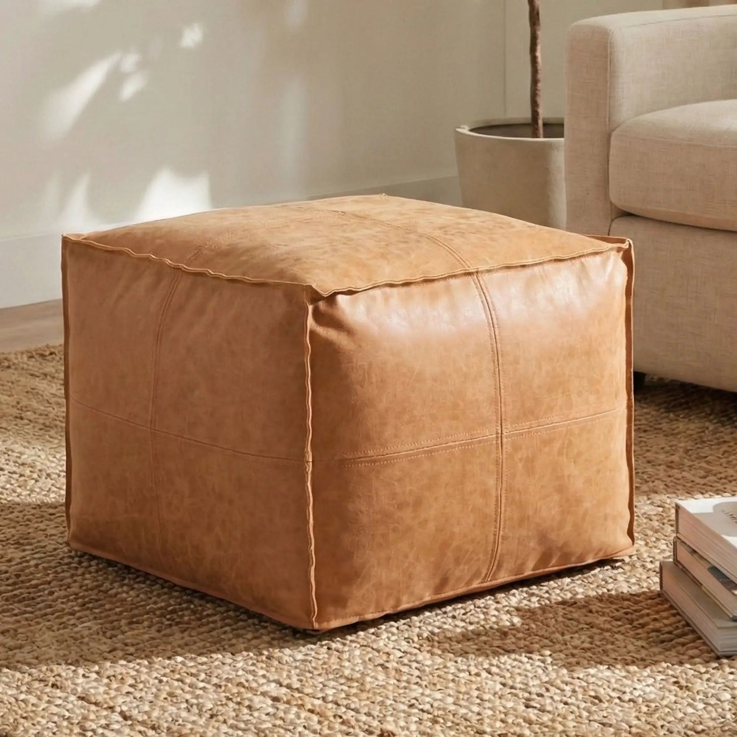 Brody Versatile Square Pouf for Living Rooms