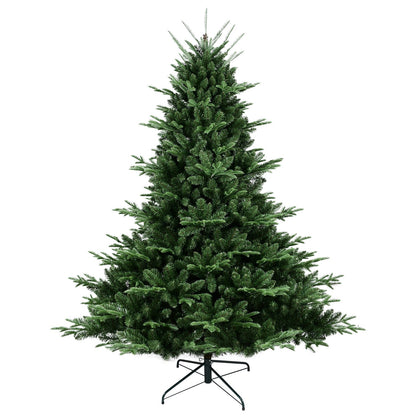 Full-Shaped 6 ft green Christmas Tree with 1673 PE/PVC tips on metal stand on Tampa Home & Garden Store