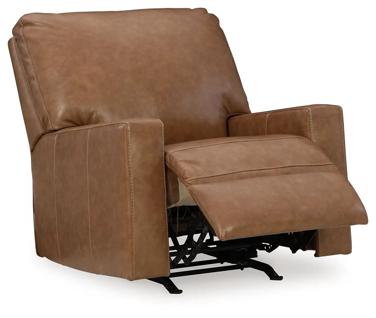 Bolsena rocker recliner in brown leather with extended footrest, single chair on Tampa Home & Garden Store
