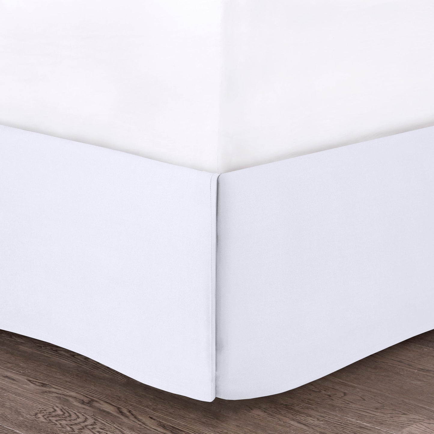 5 Piece Microfiber Ruffled Comforter Set White Queen close-up seam details on Tampa Home & Garden Store