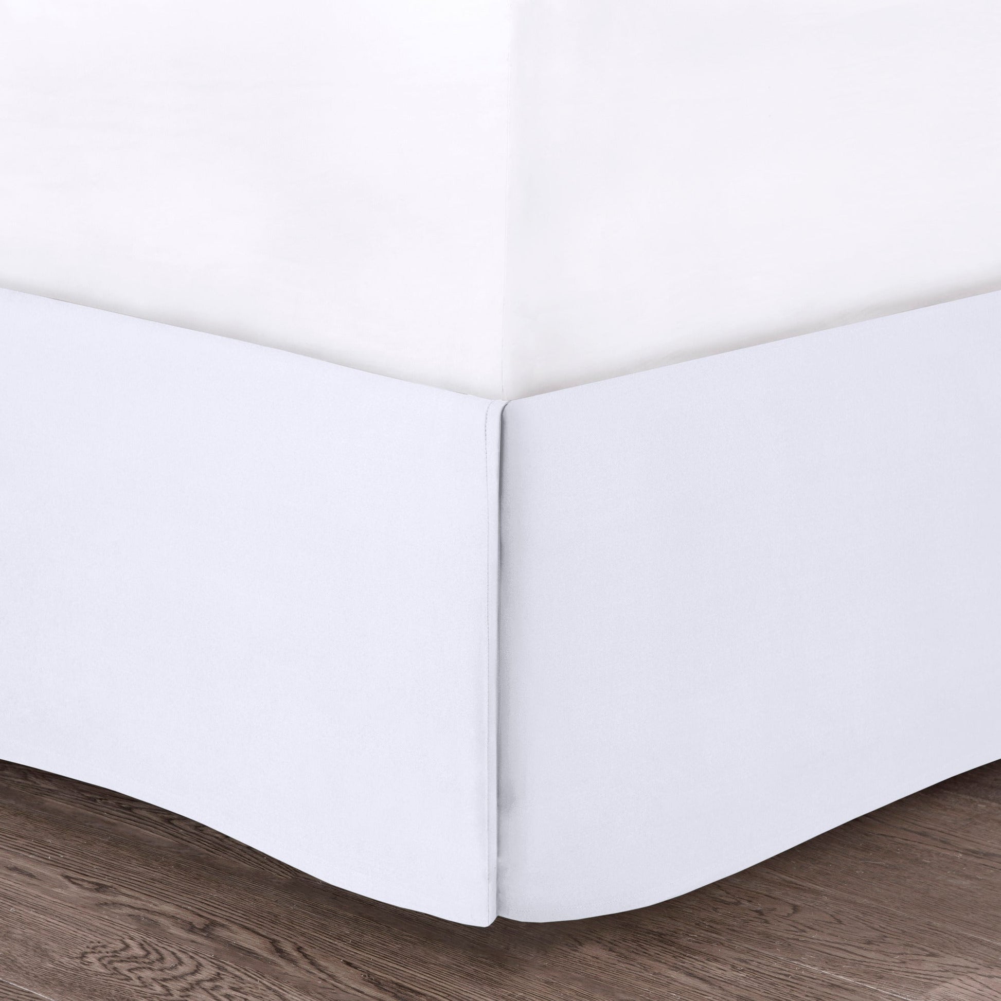 5 Piece Microfiber Ruffled Comforter Set White Queen close-up seam details on Tampa Home & Garden Store
