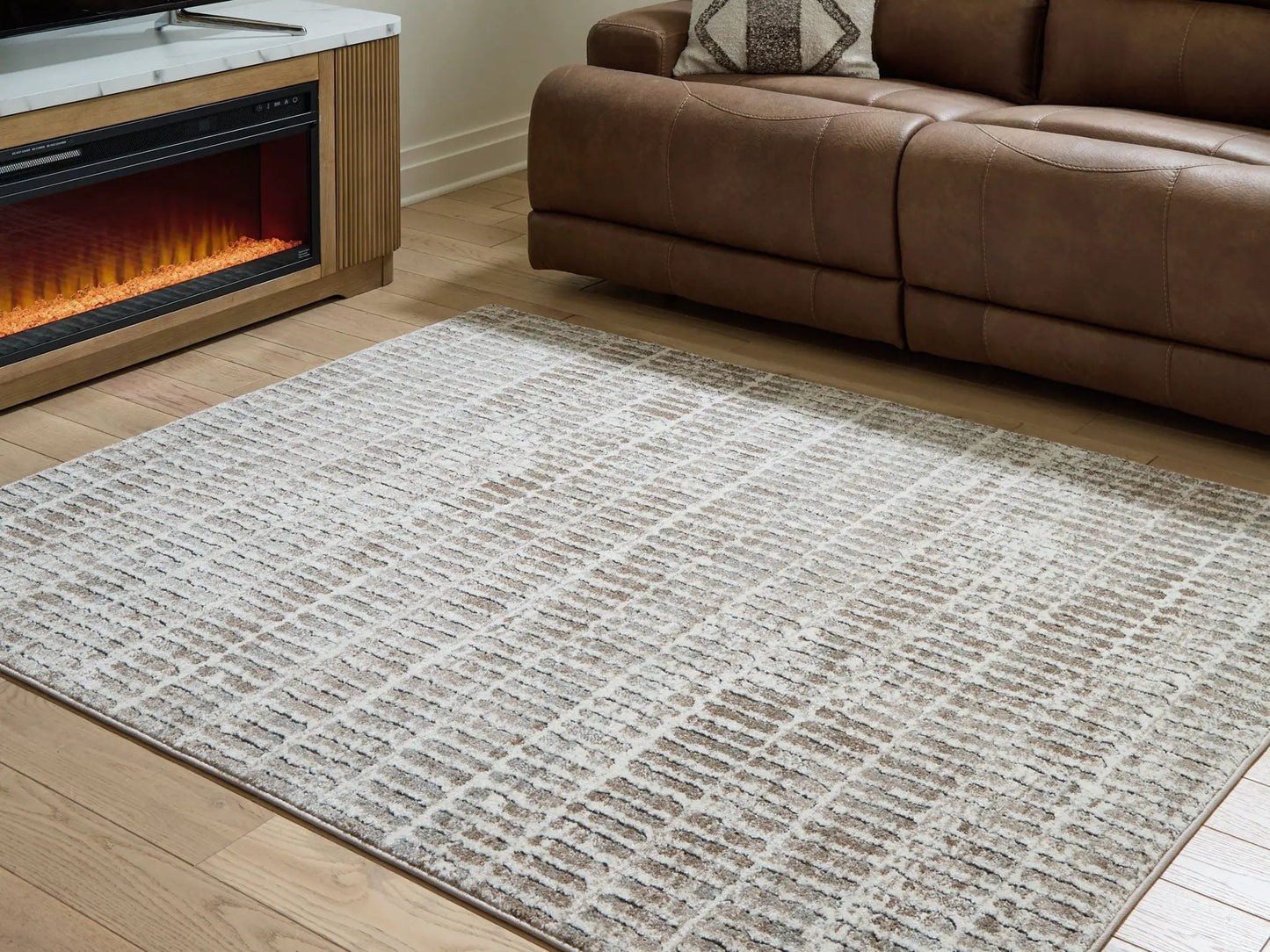 Fuadwick Rug Contemporary Stripe Area Rug