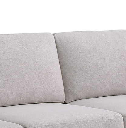 Kristin light gray stationary loveseat with removable cushions, textured fabric on Tampa Home & Garden Store