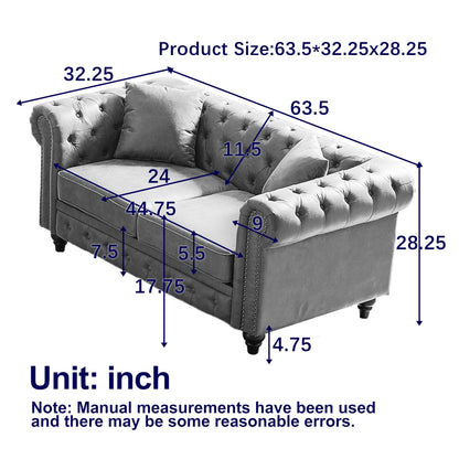 Contemporary Chesterfield Sofa and Tech Fabric