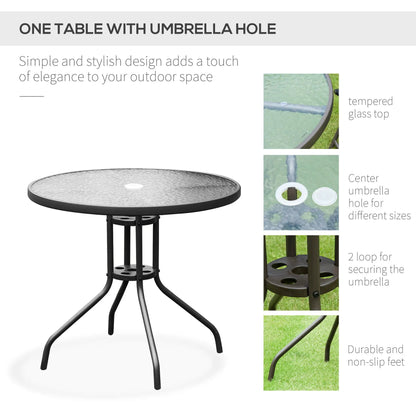 Outsunny Patio Dining Set with Table Umbrella